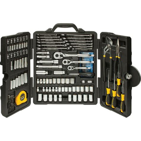 stanley metal tool box set|170 piece stanley tool set.